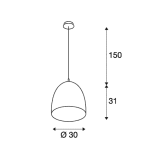 Candeeiro de teto Bronze SLV Para Cone 30