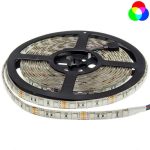 Fita led Tecniled RGB para emissão de várias cores em simultâneo. Uso exterior. Fita led Tecniled 12v 14,4w rgb para o exterior. Rolo de 5 metros.