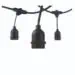 Grinalda de luz preta, Grinalda de luz preta 14m, fio de luzes para o exterior, cordão de luz para o exterior, fio de luz para pendurar na rua, luzes de arraial, luzes para colocar na rua, Cordão de luzes para iluminar esplanadas de cafés e restaurantes, Iluminação para Festas ao ar livre, Luzes de arraial com 15 casquilhos, fio de luzes com 15 casquilhos, grinalda de luz,