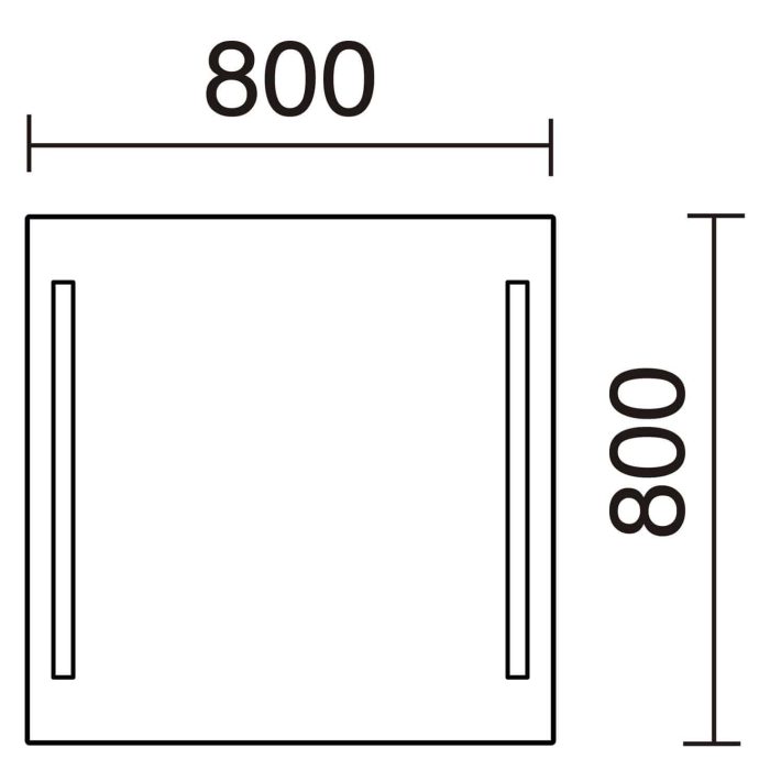 Espelho Led Afrodita 80x80cm para wc ou maquiagem.