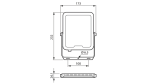 Foco Led Philips Ledinaire BVP164, Projetor led philips ledinaire 50w 4000k, philips ledinaire, foco led philips 50w, projetor para recintos desportivos,